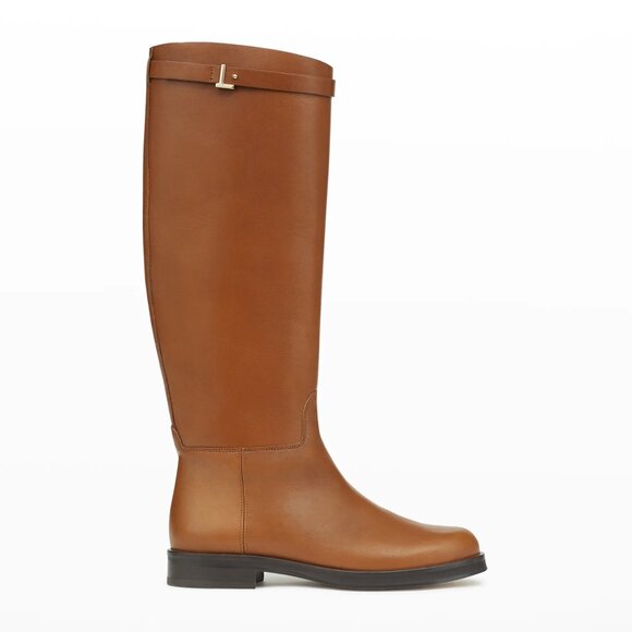 Lafayette 148 Wren Riding Boot in Vachetta Leather Copper EU 37.5 US 7.5 NEW - Picture 14 of 14